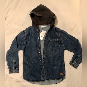 Zara boys denim top with cotton hoodie